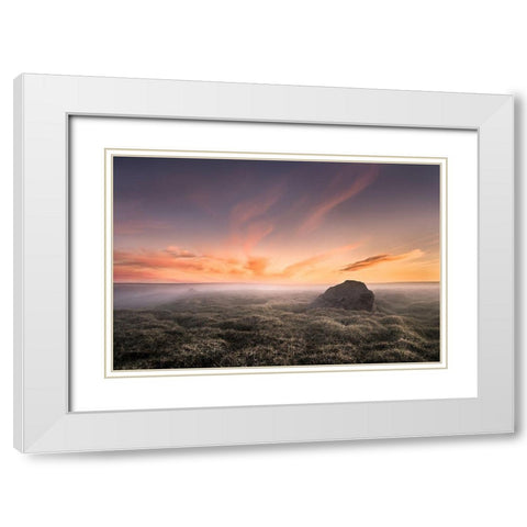 Nowhere White Modern Wood Framed Art Print with Double Matting by Wonisch, Andreas