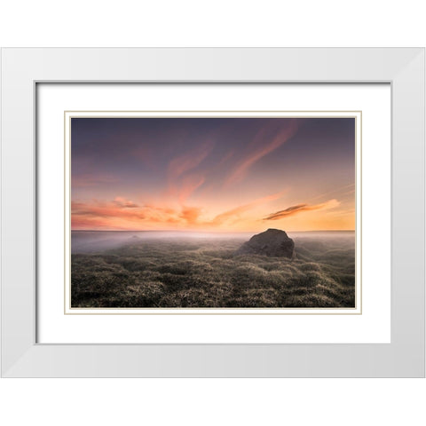 Nowhere White Modern Wood Framed Art Print with Double Matting by Wonisch, Andreas