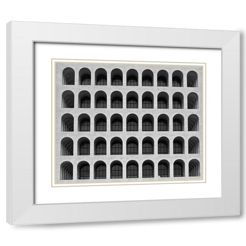 Untitled White Modern Wood Framed Art Print with Double Matting by Santini, Francesco