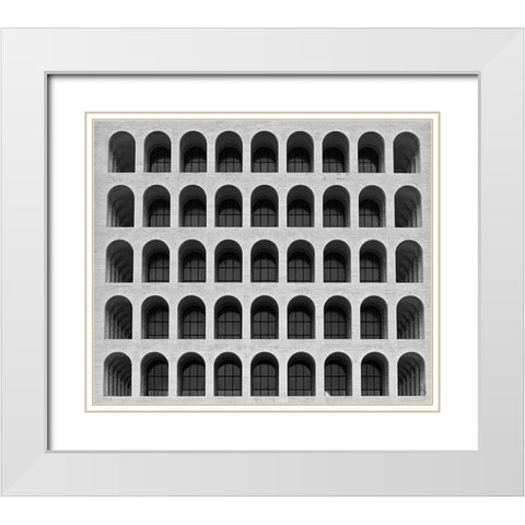 Untitled White Modern Wood Framed Art Print with Double Matting by Santini, Francesco