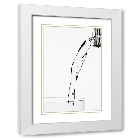 Thirsty White Modern Wood Framed Art Print with Double Matting by Pabst, Christian