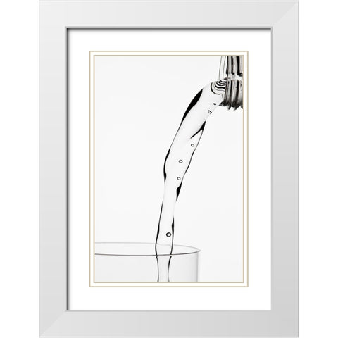 Thirsty White Modern Wood Framed Art Print with Double Matting by Pabst, Christian