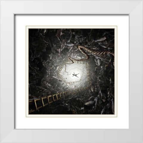 Mission Failed White Modern Wood Framed Art Print with Double Matting by Valentino, Ivan