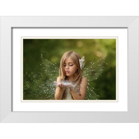 Believe White Modern Wood Framed Art Print with Double Matting by Andelman, Katie