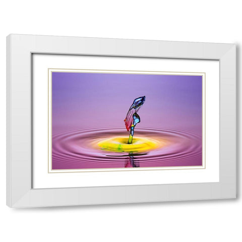 Lady White Modern Wood Framed Art Print with Double Matting by Berkati, Muhammad