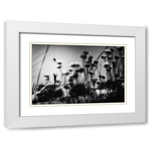 A Feeling Like This White Modern Wood Framed Art Print with Double Matting by Mexia, Laura