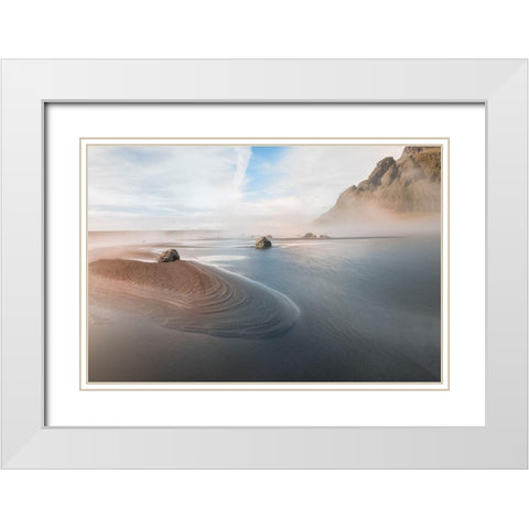 Dreamland White Modern Wood Framed Art Print with Double Matting by Kravanja, Jure