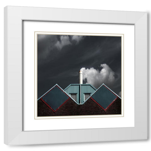 The Cloud Factory White Modern Wood Framed Art Print with Double Matting by Claes, Gilbert