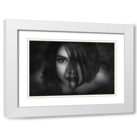 I Saw You White Modern Wood Framed Art Print with Double Matting by Marlianto, Ivan