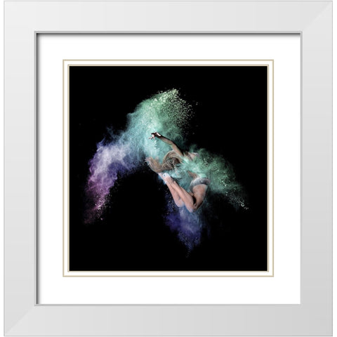 Cosmic Dancer White Modern Wood Framed Art Print with Double Matting by Pentony Ma, Pauline