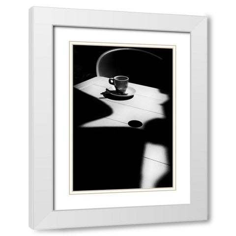Coffee Time White Modern Wood Framed Art Print with Double Matting by Azevedo, Olavo