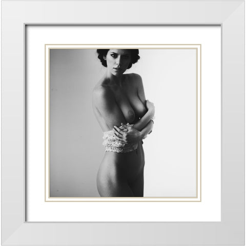 Naked Look White Modern Wood Framed Art Print with Double Matting by Pereverzov, Alexander