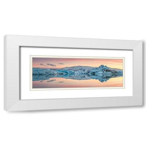 Glacier Lagoon White Modern Wood Framed Art Print with Double Matting by Hoffmann, Raymond