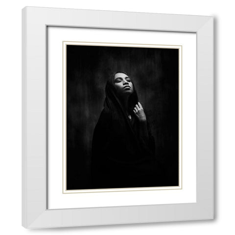 The Pieta White Modern Wood Framed Art Print with Double Matting by Fadhlullah, Muhammad