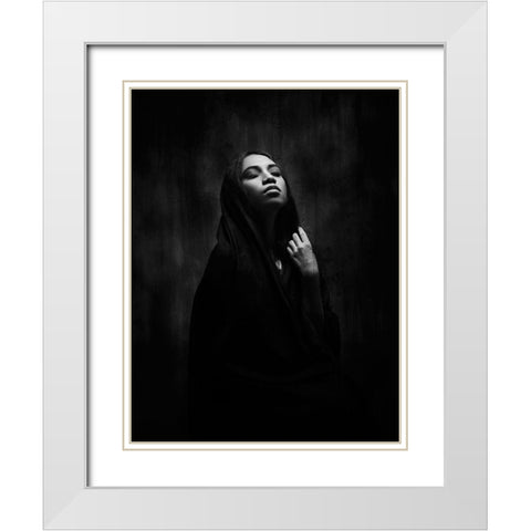 The Pieta White Modern Wood Framed Art Print with Double Matting by Fadhlullah, Muhammad