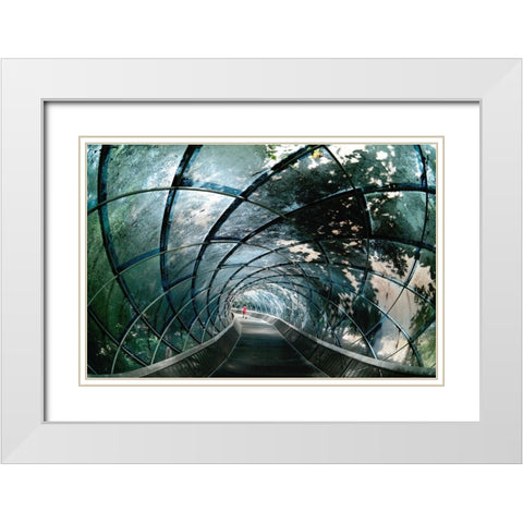 Through The Arc White Modern Wood Framed Art Print with Double Matting by Dong Hee, Han