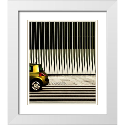 Untitled White Modern Wood Framed Art Print with Double Matting by Niemiec, Anna