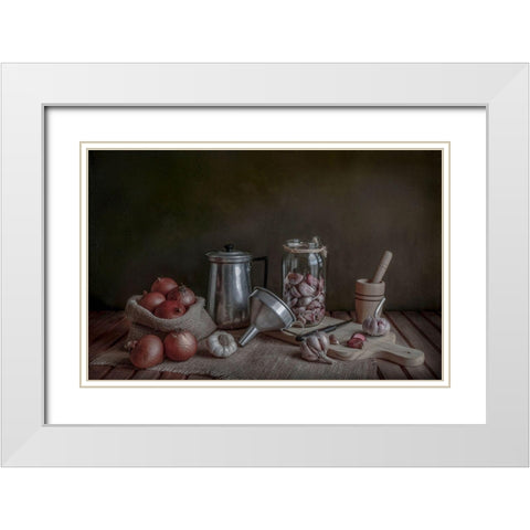 Morning Light White Modern Wood Framed Art Print with Double Matting by Perfoncio, Margareth