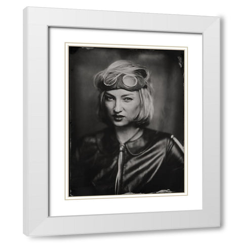 Olga, Wet Plate 18 X 24 Cm White Modern Wood Framed Art Print with Double Matting by Az, Dzmitry