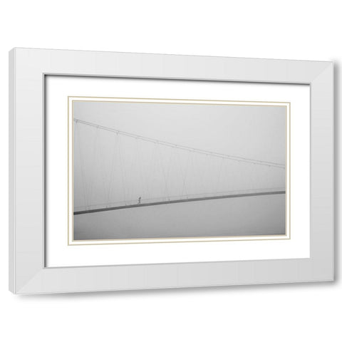 From Distance White Modern Wood Framed Art Print with Double Matting by Nevistic, Krunoslav