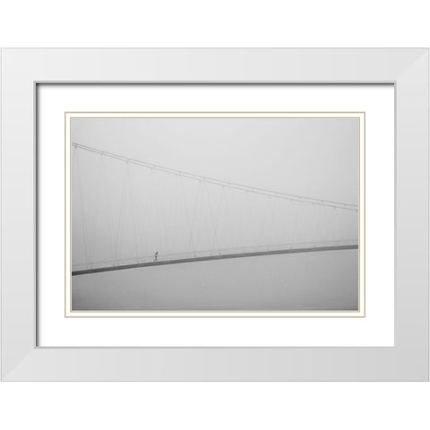 From Distance White Modern Wood Framed Art Print with Double Matting by Nevistic, Krunoslav