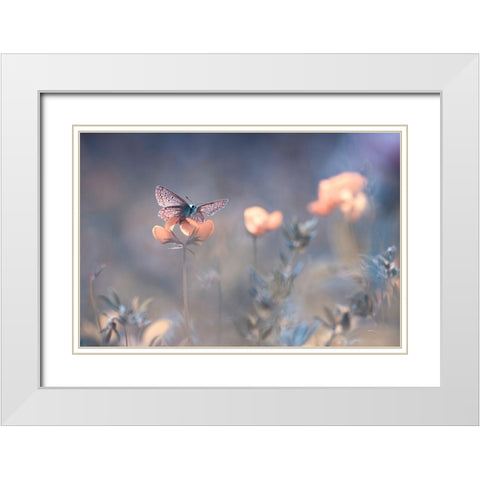 The Lady Of Lothlorien White Modern Wood Framed Art Print with Double Matting by Bravin, Fabien