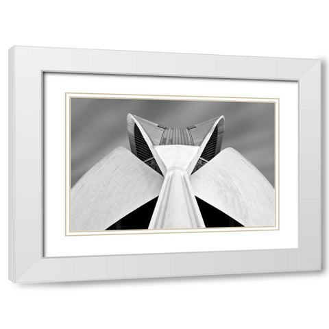 Calatrava White Modern Wood Framed Art Print with Double Matting by Van Zaane, Alida