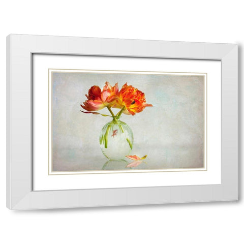 Untitled White Modern Wood Framed Art Print with Double Matting by Van Zaane, Alida