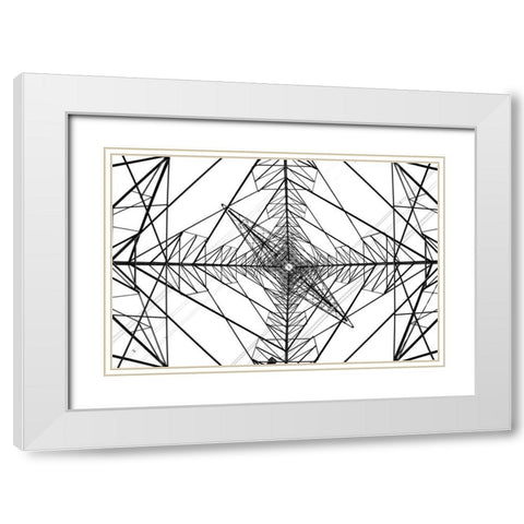 Menara Sutet White Modern Wood Framed Art Print with Double Matting by Amisi, Andrei