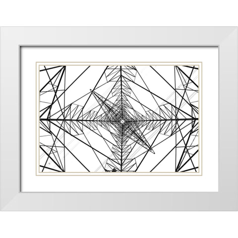 Menara Sutet White Modern Wood Framed Art Print with Double Matting by Amisi, Andrei