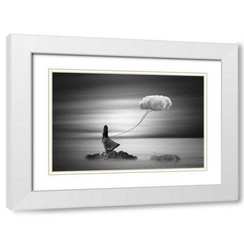 Holding On To The Past White Modern Wood Framed Art Print with Double Matting by Biwit, Mark