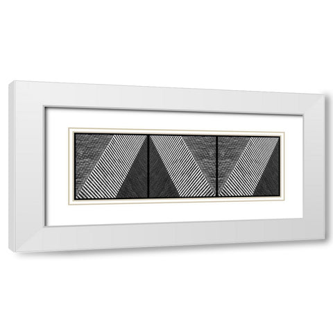 Rolling Dice White Modern Wood Framed Art Print with Double Matting by Abrantes, Paulo