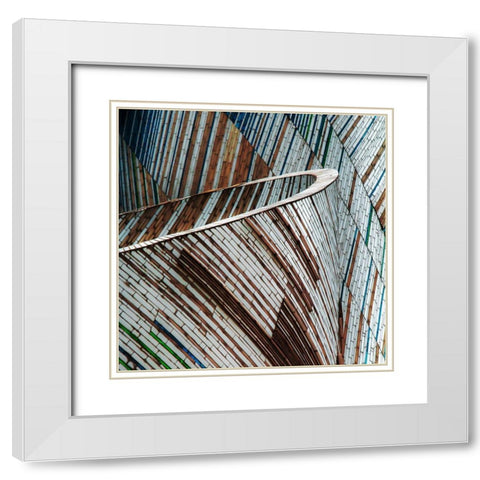 Colored Funnel White Modern Wood Framed Art Print with Double Matting by Claes, Gilbert