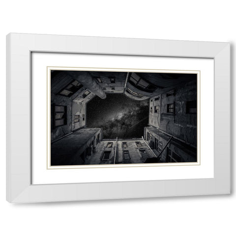 Fashion House White Modern Wood Framed Art Print with Double Matting by Cioplea, Vlad