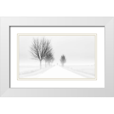 My Tiny World White Modern Wood Framed Art Print with Double Matting by Tuinenga, Jacob