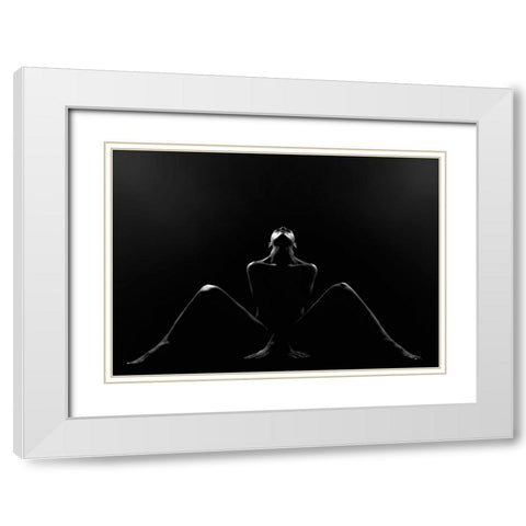 Alexa White Modern Wood Framed Art Print with Double Matting by Kiss, Jozef