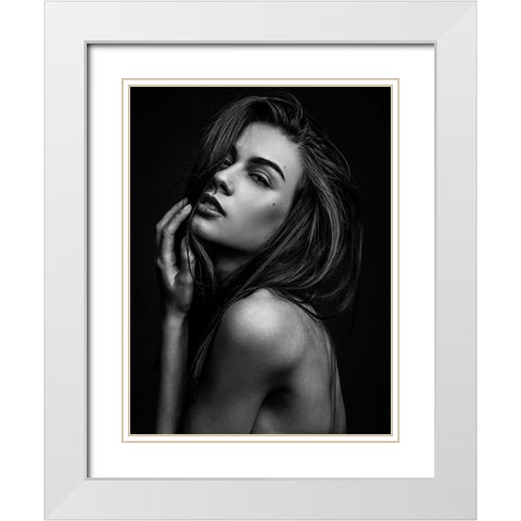 Natural Beauty White Modern Wood Framed Art Print with Double Matting by Krystynek MQEP, Martin