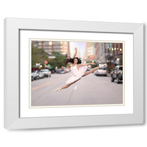 Untitled White Modern Wood Framed Art Print with Double Matting by Andelman, Katie