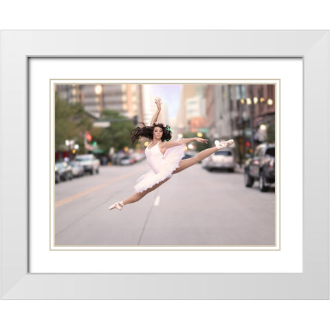 Untitled White Modern Wood Framed Art Print with Double Matting by Andelman, Katie