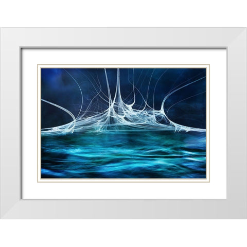 Alien Waters No2 White Modern Wood Framed Art Print with Double Matting by Marthinussen, Willy