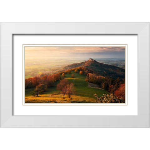 Fairy Castle White Modern Wood Framed Art Print with Double Matting by Hefele, Stefan