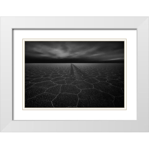 On The Road To Nowhere White Modern Wood Framed Art Print with Double Matting by Schilbe, Stefan