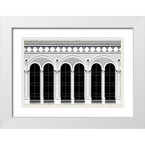 Rear Window White Modern Wood Framed Art Print with Double Matting by Guillemot, Mathilde