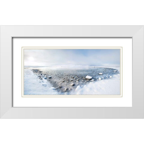 Alone In The Silence White Modern Wood Framed Art Print with Double Matting by Molteni, Nicola