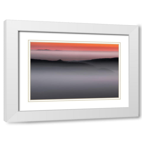 Homeland White Modern Wood Framed Art Print with Double Matting by Petrovic, Dragisa