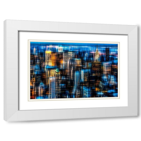 Downtown Ii B White Modern Wood Framed Art Print with Double Matting by Cmarits, Hannes
