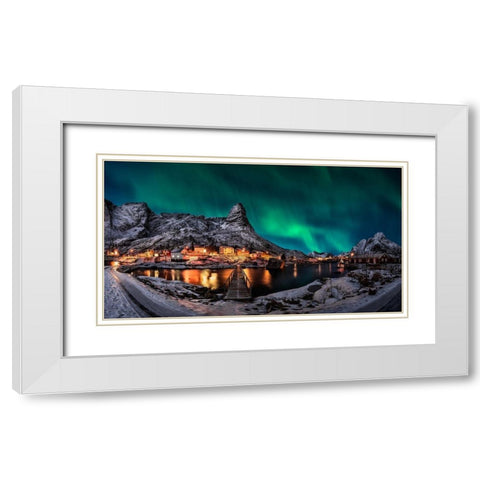 Gangway Borealis White Modern Wood Framed Art Print with Double Matting by De La, Javier