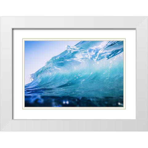 Glass Wave White Modern Wood Framed Art Print with Double Matting by Firsov, Arti