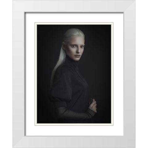 Untitled White Modern Wood Framed Art Print with Double Matting by Shevchenko, Yuri