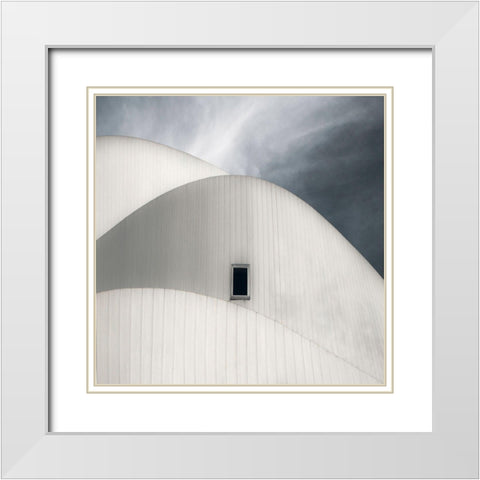 A Viewing Room ... White Modern Wood Framed Art Print with Double Matting by Claes, Gilbert